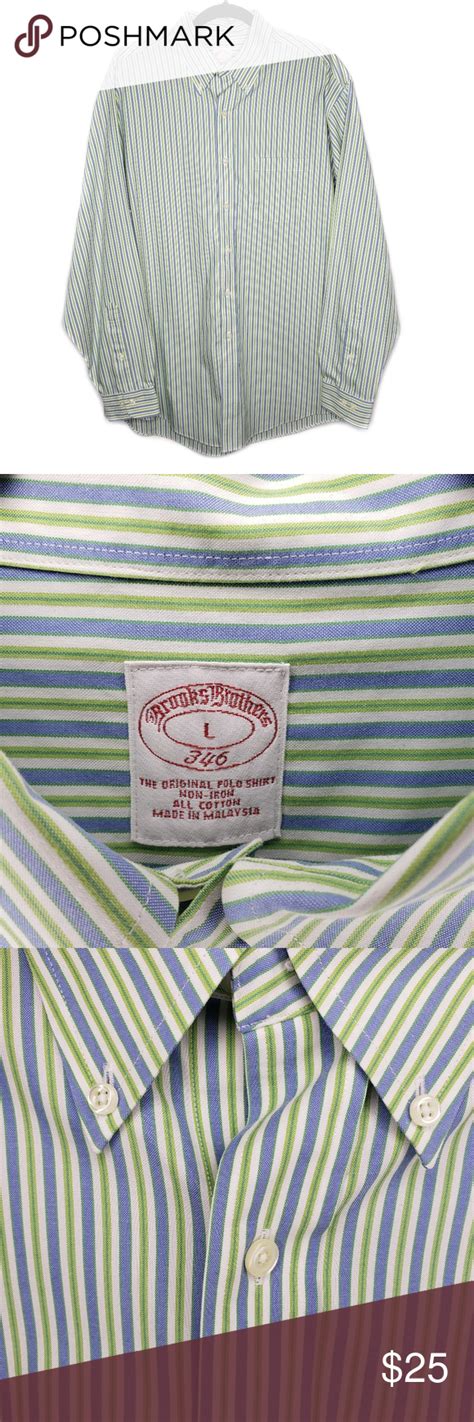 Brooks Brothers Striped Button Down Dress Shirt In 2020 Shirt Dress