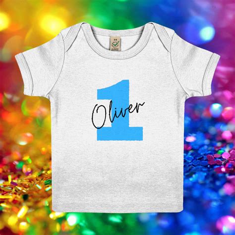 Personalised Infant First Birthday T Shirt Etsy