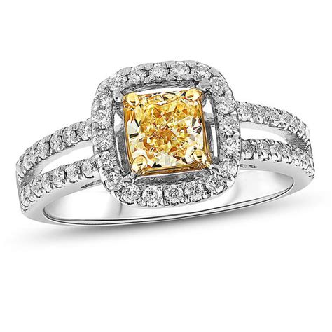 Littman jewelers does carry wedding rings and also wedding ring sets that are available as custom made, semi custom made and also all ready made sets. 1-1/5 CT. T.W. Cushion-Cut Fancy Yellow and White Diamond ...