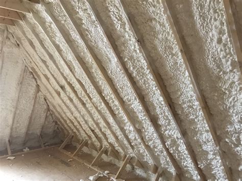 It's great for attic insulation and higher. Open Cell Spray Foam insulation installed in the attic/roof deck of home. Making more efficient ...