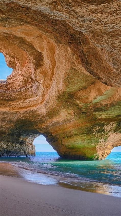 Benagil Sea Cave Near Algarve Portugal Wallpaper Backiee