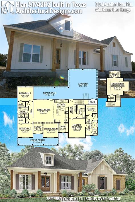 Architectural Designs House Plan 51742hz Shown Client Built In Texas