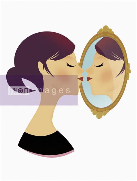 Stock Illustration Of Woman Posing As Astrology Sign Gemini Kissing Her
