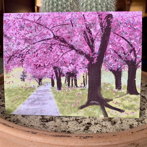 Cherry Blossoms Greeting Card Art Print