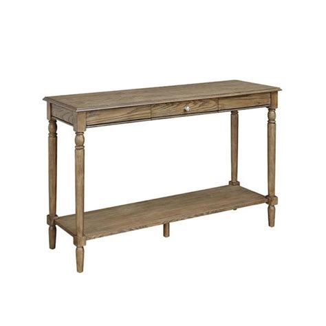 Convenience Concepts French Country Driftwood Drawer And Shelf Console