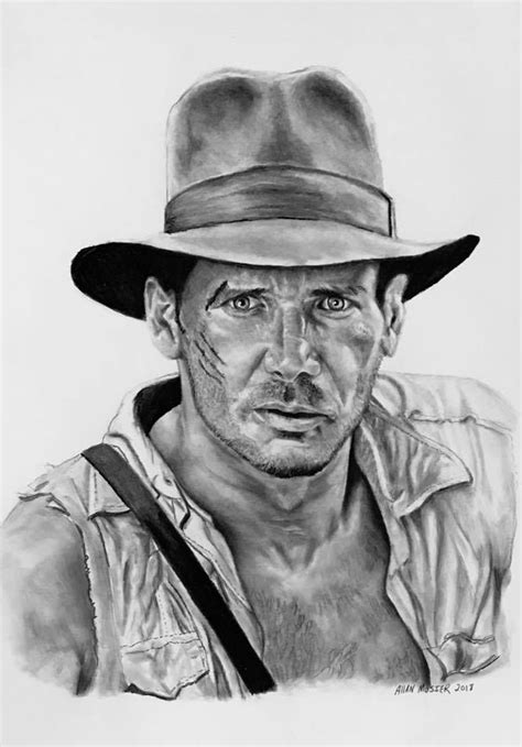Indiana Jones Indiana Jones Pencil Art Drawings Portrait