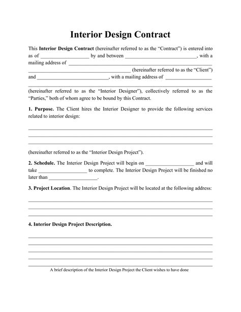 Client Contract Template Design Roomfer