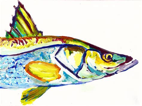 Snook Art Print Fishing T Snook Fishing Wall Art