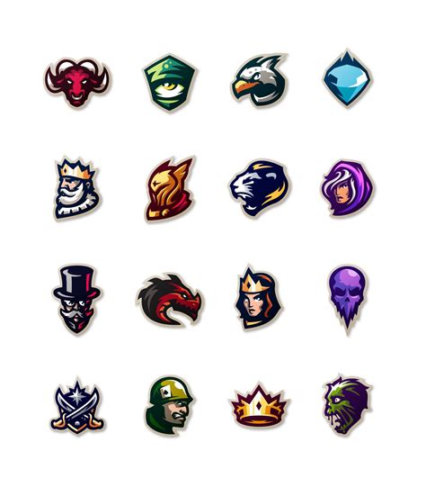 Set Of 16 Logos Avatars Mascots Illustrations For Xbox Live
