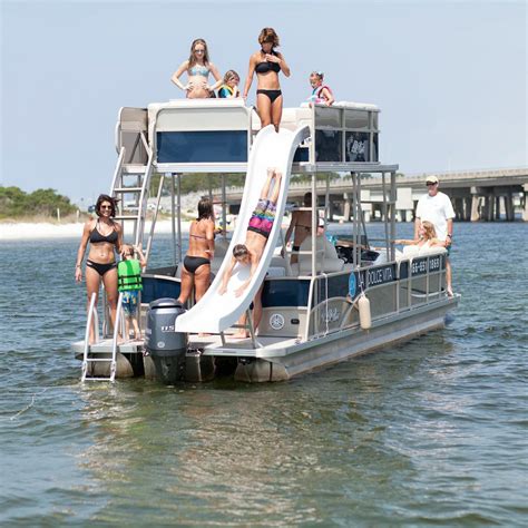 Pontoon Boats With Slides Destin Vacation Boat Rentals