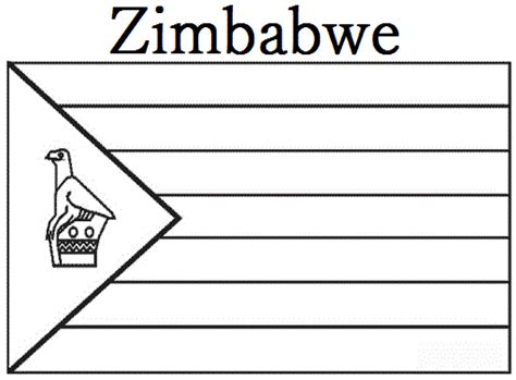 geography blog zimbabwe flag coloring page