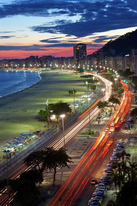 Copacabana Beach Avenue Atlantica Rio Photograph By Peter Adams