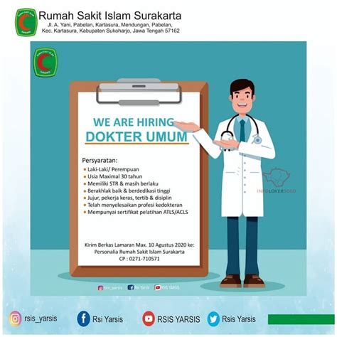 Informasi lowongan kerja terbaru dan valid untuk peluang kerja terbaik di kota solo. Lowongan Kerja Rumah Sakit Islam Surakarta - INFO LOKER SOLO
