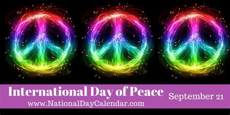 Celebrate International Day Of Peace On September 21st