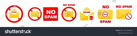 No Spam Vector Icons Set No Stock Vector Royalty Free 2171641987