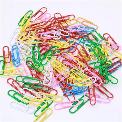 50pcs Set Of 28mm Colorful Paper Clips Paper Clips Notes Classified