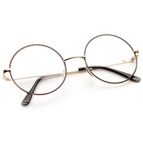 lennon mid size full metal frame clear lens round glasses round glasses frames vintage eye