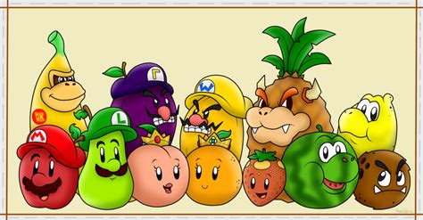 Super Mario Fruits By Superlakitu On Deviantart Super Mario Super