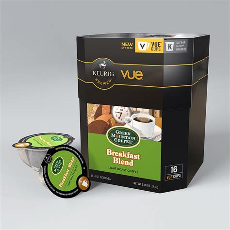 Does not include vue ®. Keurig Green Mountain Coffee Breakfast Blend Vue Cups, 16 ...