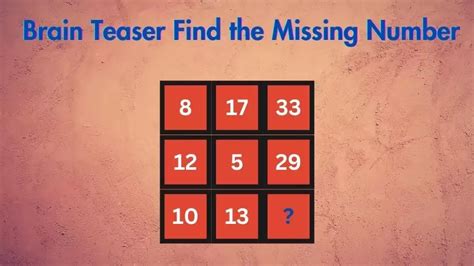 Brain Teaser Iq Test Solve And Find The Missing Number In This Maths