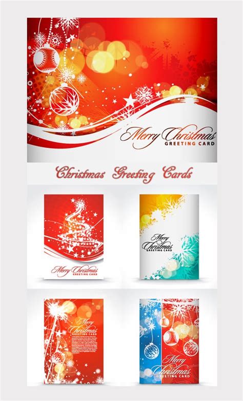 Free Christmas Greeting Cards Icons Decorative Elementsbackgrounds