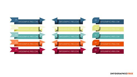 Free Infographic Ribbons Banners Powerpoint Template Infographicon
