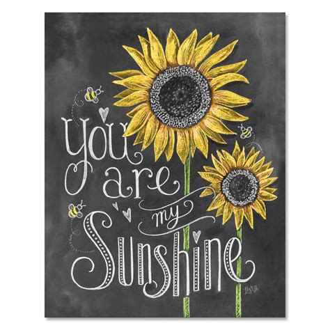 Lily And Val You Are My Sunshine Print Childs Room Decor Nursery