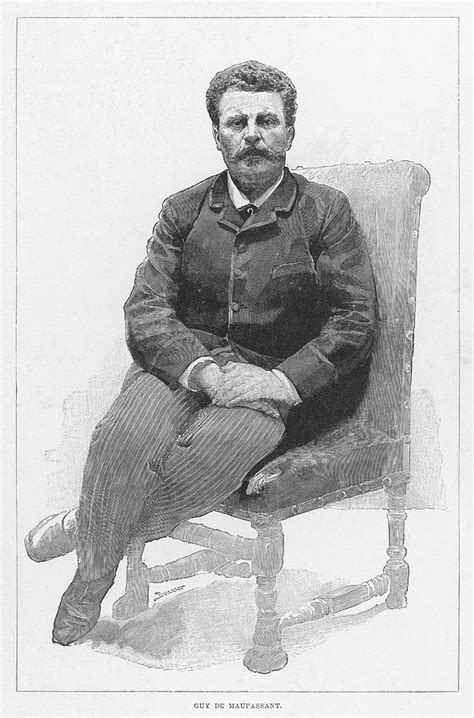 Guy De Maupassant French Writer Drawing by Illustrated London News Ltd/Mar