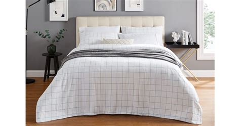 Maybe you would like to learn more about one of these? Ovela Check Cotton Flannelette Quilt Cover Set (Single, Blue) - Kogan.com