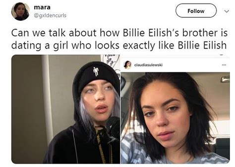 Снискала известность в 2016 году благодаря публикации дебютного сингла «ocean eyes» на soundcloud. Billie Eilish's brother trolled about his girlfriend's ...