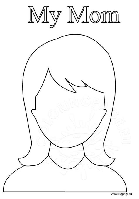 In the beginning stages, don't press down too hard. My Mom coloring page - Coloring Page