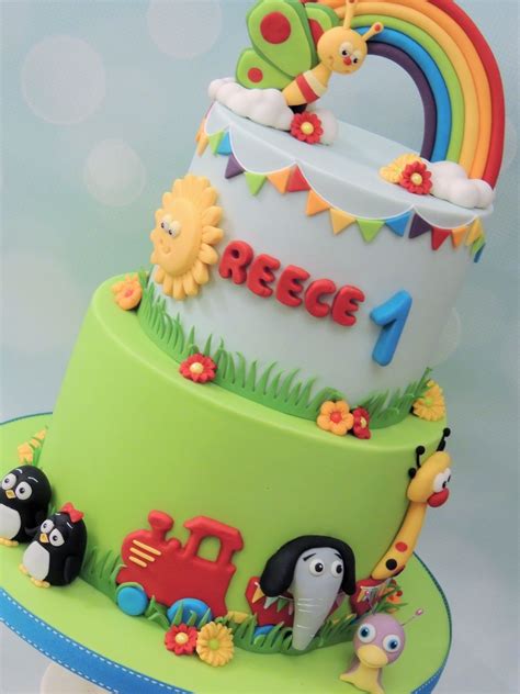 Baby Tv Cake Baby Tv Cake Baby Birthday Cakes Jungle Birthday Cakes
