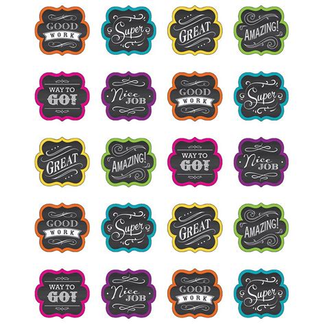 Knowledge Tree Teacher Created Resources Chalkboard Brights Stickers