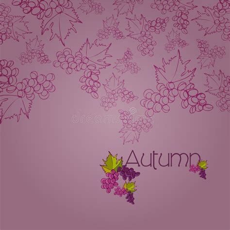 Elegant Autumn Illustrated Background Stock Vector Illustration Of