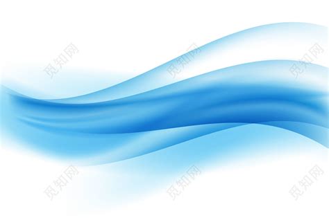 经典蓝色波浪线线条背景素材免费下载 觅知网