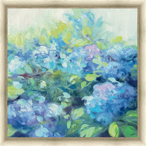 Green Leaf Art Bright Hydrangea Ii Framed Painting Print And Reviews