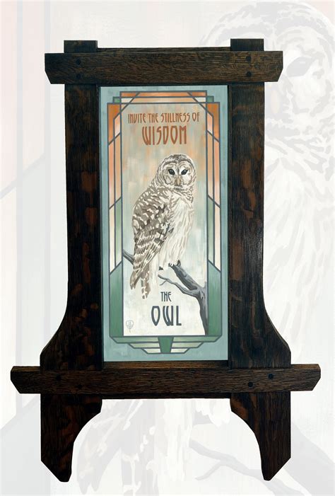 Art Deco Owl Original Painting