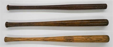 Three Antique Baseball Bats