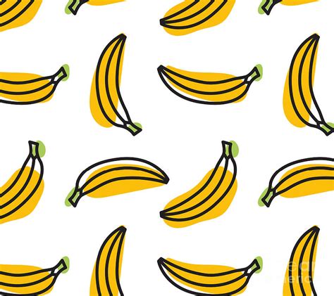 Banana Fruit Pattern Digital Art By Noirty Designs Fine Art America
