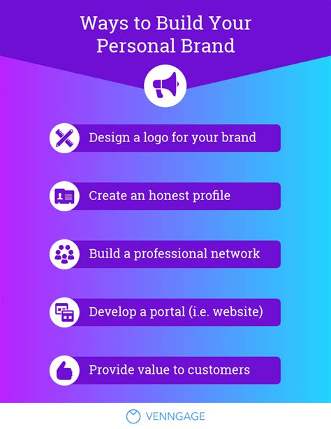 Build A Personal Brand List Infographic Venngage