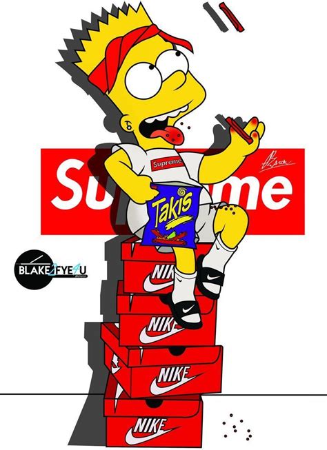 Simpson Supreme Wallpaper Hd Supreme X Bart Simpson Wallpaper Hd For