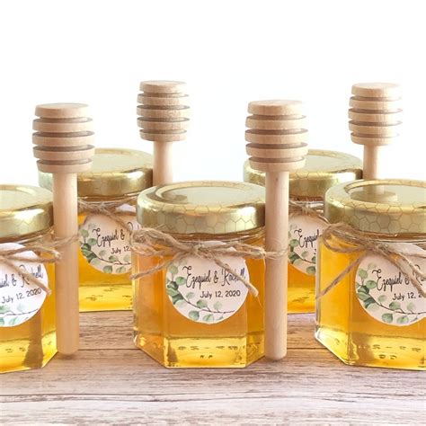 Personalized Honey Jars Sweet Customizable Wedding Favours