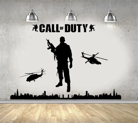 Large Size 200x135cm Call Of Duty Style Army Military Soldier Mural