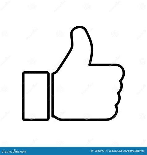 Thumb Up Icon Like Finger Vector Illustration Sign Business Social