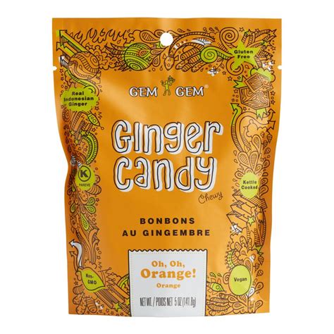 Gem Gem Orange Ginger Chewy Candy Set Of 2 World Market