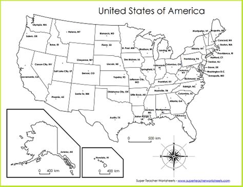 Usa Maps Usa Map Worksheets Superstar Worksheets
