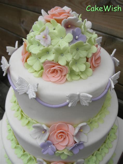 Posted by jyoti nanra on april 11, 2016. Flowers In Pastel Colors And Butterflies - CakeCentral.com
