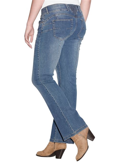 Ellos Ellos Womens Back Elastic Bootcut Jeans Jeans