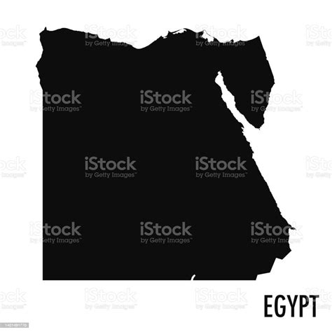 Egypt Map Vector Silhouette Illustration Stock Illustration Download