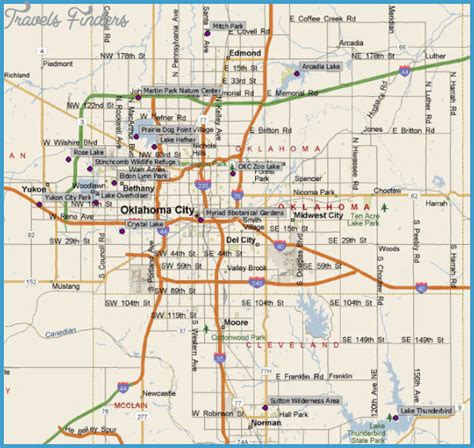 Tulsa Metro Map Travelsfinderscom